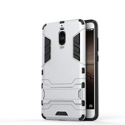 Huawei Mate 9 Pro Case Sunfei Hybrid Kickstand Shockproof Hard Cover For Huawei Mate 9 Pro Silver