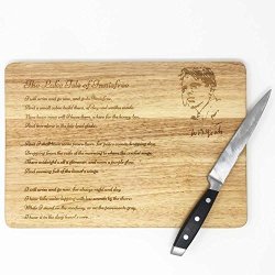 W.b.yeats Theme Cutting Board.poetry Present. Irish Literatur Fans.ireland Lovers Gift.wooden Chopping Board With An Irish Poem.practical Art.writers Gift Idea.