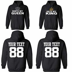 Deals On Custom He S My King She S My Queen Couple Hoodies Ized Names And Numbers Personalized Matching Hoodie Compare Prices Shop Online Pricecheck