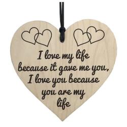 Lovely Christmas Gift Or Stocking Filler - "i Love Life Because It Gave Me You