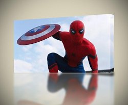 Spiderman Captain America Civil War Canvas Print Wall Art Giclee 4 Sizes CA210 Huge