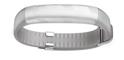 BY Up2 Jawbone Activity + Sleep Tracker Light Grey Hex Silver Classic Flat Strap