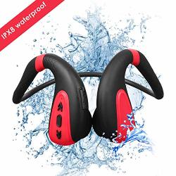 Bone Conduction Headset 8G MP3 Player Waterproof Swimming Outdoor Sport Earphones USB MP3 Music Players Black Red