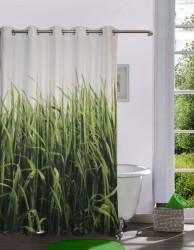 Lushomes Digital Grass Print Waterproof Bathroom Eyelet Shower Curtain- 82 X 72 LH-BCRTN17A