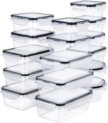 - 16 Piece Airtight Plastic Food Storage Container Set