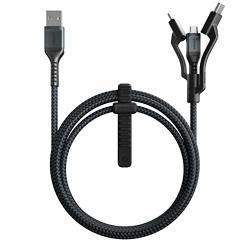 Nomad Kevlar Universal Cable 1.5 Meters Usb-a To Usb-c Lightning And Micro-usb