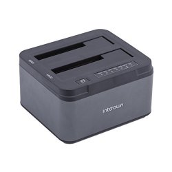 Intcrown USB 3.0 Hdd Dual Bay Sata Docking Station For 2.5 And 3.5 Hard Drive