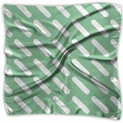 Mewisx Green And White PATTERN1 Square Handkerchief Head Neck Scarf Wrap Shawl For Women Girls Ladies Favor