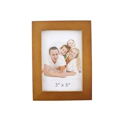 HOMESWEETER1900 Classic Rectangular Wood Desktop Family Picture Photo Frame Brown 3X5