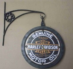 Harley Davidson Double Sided Station Clock