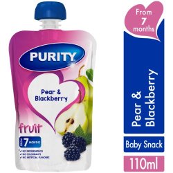 Purity Fruit Puree Pear & Blackberry 110ML