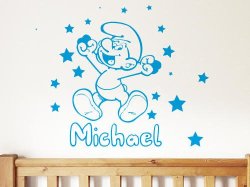 Smurf Custom Kids Baby Toddler-wall Stickers Vinyl Wall Stickers Decals Cartoon