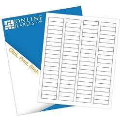 Onlinelabels - Address Labels - 1.75" X 0.5" - Pack Of 8 000 Labels 100 Sheets - Inkjet laser Printer
