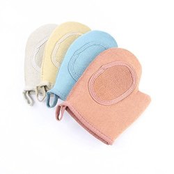 Exfoliating Gloves Scrubbing Sponge Bath Shower Spa Loofah For Men And Women Great For Skin Care Pack Of 4