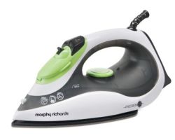 Morphy Richards 1800w Precision Ceramic Sole Iron In Lime And White Grey