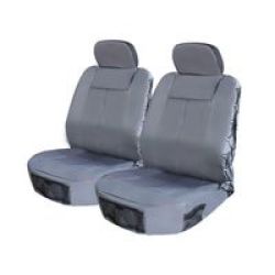 Safari Car Front Seat Cover Set 4 Piece Grey