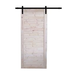 Horizontal Slat Pine Barn Door- Interior Barn Sliding Door Including Mechanism -920MM L X 2100MMM H X 36MM W