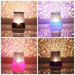 Generic Colorful Twilight Romantic Sky Star Master Projector Lamp Starry LED Night Light Kids Bedroom Bed Light For Christmas Light Purple