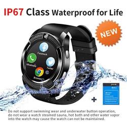 Bluetooth Smart Watch With Camera Sim Card Slot Smartwatch Touch Screen Unlocked Cell Phone Watch Whatsapp Facebook Sports Smart Wrist Watch Smart Wat