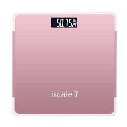 Yjqwddd 180KG Bathroom Body Fat I Scale Digital Human Weight Mi Scales Floor Lcd Display Body Index Electronic Smart Weighing Scales Rose Red