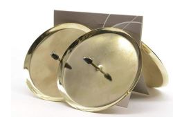 Set Of 4 Advent Wreath Candle Holders - 8CM Diameter Gold