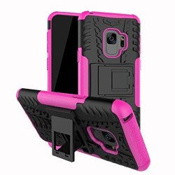Matoen For Samsung Galaxy S9 Shockproof Heavy Duty Stand Case Skin Cover For Samsung Galaxy S9 5.8INCH Hot Pink