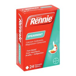 Rennie Spearmint Antacid Tablets 24PK