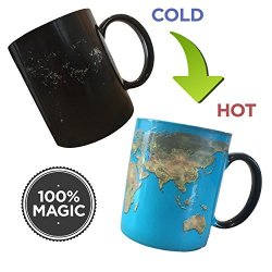 Day And Night World Map Mug Harry Potter Coffee Mug Heat Sensitive Colour Changing Magic Ceramic Coffee Mug By Fox Mugs And Night Mug