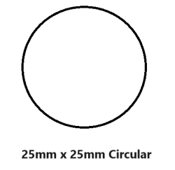 Blank White Semi-gloss 25MM X 25MM Labels-circular