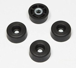 4 Medium Round 2 Rubber Feet - .375 H X .875 D - Made In Usa - Free Shipping Usa