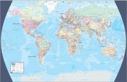 World Map Executive Wall Map.