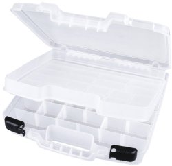 Artbin Quick View Deep Base Carrying Case Divided Base With Lift Out Tray- Clear Great For Coloring Book Storage 6962AB