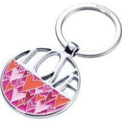 KR19-02-CH Keychain Pink Silver