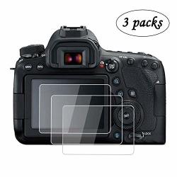 Glass Screen Protector Compatible With Canon Eos 6D Mark II 2 Anti-scratches Dust Fingerprint 3 Pack