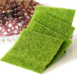 5pcs 15x15cm Miniature Artificial Green Moss Lawn Diy Micro Landscape Decoration