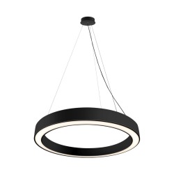 Ring LED Pendant Light Black - Medium