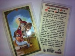 Holy Prayer Cards For The Prayer To San Martin Caballero In Spanish With Free Shipping In The U.s. And It's Territories