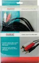 Parrot 3.5MM Audio Jack To Two Male Rca Cable - 20M