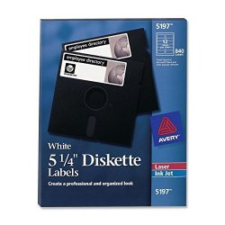 AVE5197 - Avery Laser inkjet 5.25IN Diskette Labels