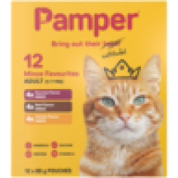 Pampers Pamper Mince Favourites Wet Cat Food Multipack 12 X 85G