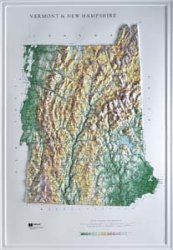 Hubbard Scientific Raised Relief Map 959 Vermont New Hampshire State Map By Hubbard Scientific