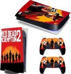 Optical Drive Version PS5 Console & Controllers Skin: Red Dead Redemption 2