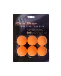 LION 1 Star Orange 6 Pack Table Tennis Balls