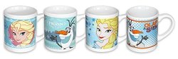 Disney's Frozen - 4 Piece MINI Ceramic Coffee Mug Cup Set Anna Elsa Olaf & Sven