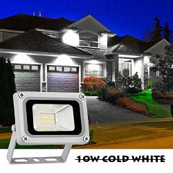 Tohuu 10W LED Flood Light 1000LM Super Bright Security Lights 6000K Daylight White 120 Degree Beam Angle IP65 Waterproof Outdoor Floodlight For Yard Garden