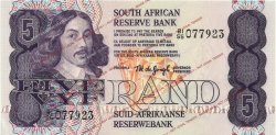 1978 South Africa T.w. De Jongh 4th Issue R5 Banknote Unc 50% Off