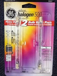 6X2 Pack Ge Q500T3 HD 2CD 15537 500W 2950K Halogen Bulb