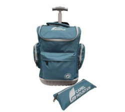 Psm Camel Mountain School Trolley Bag With Extendable Handles And 6 Compartment - Turquoise