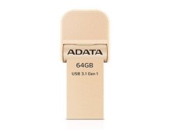 Adata AI920 64GB USB 3.0 3.1 Gen 1 Type-a Gold USB Flash Drive