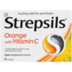 Orange With Vitamin C Lozenges 8 Pack